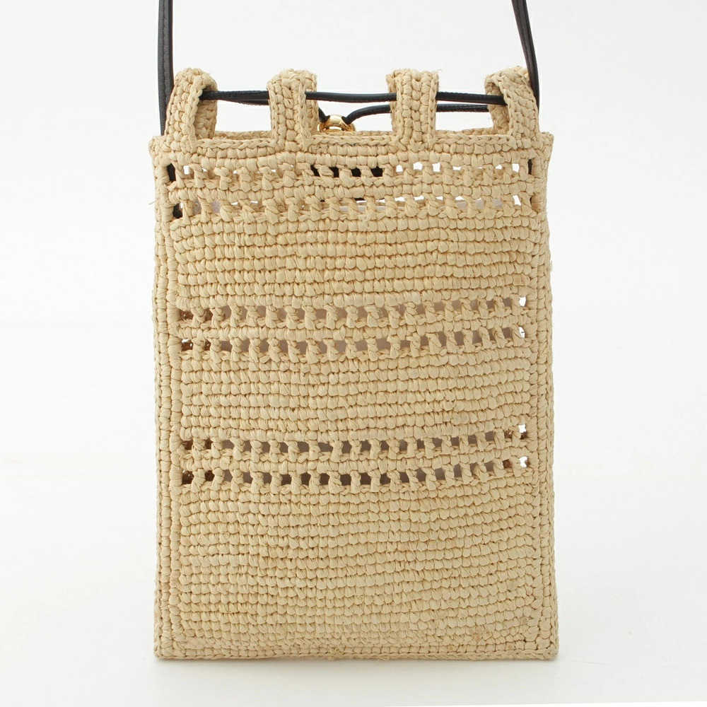 Loewe Raffia Drawstring Pocket Shoulder Bag - Picture 4 of 8